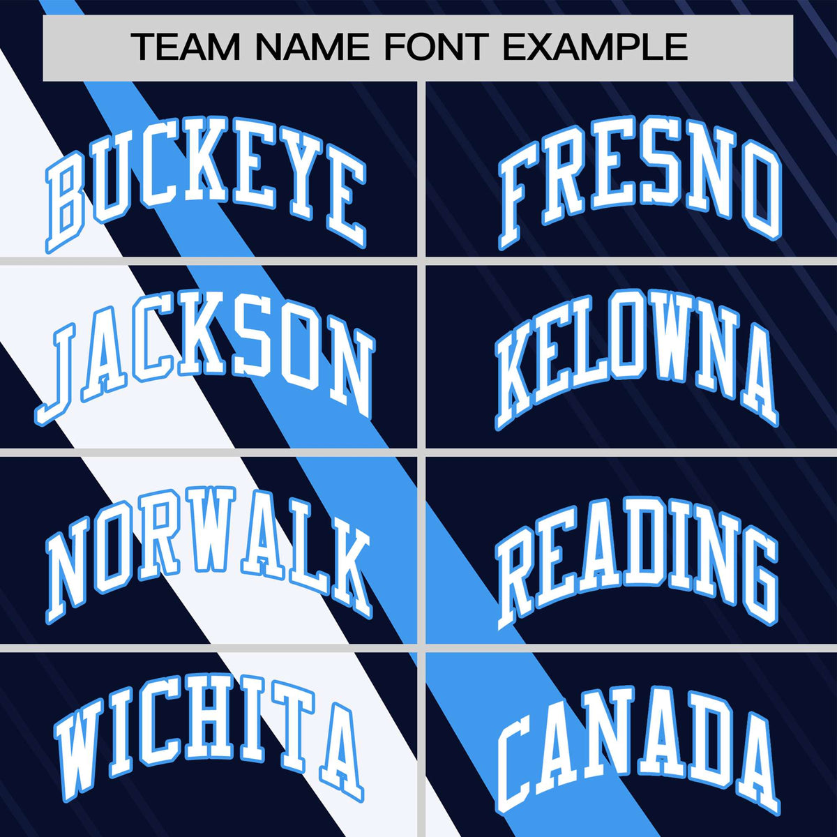 Custom Navy Powder Blue-White Personalized Slash Pattern Performance T-Shirt