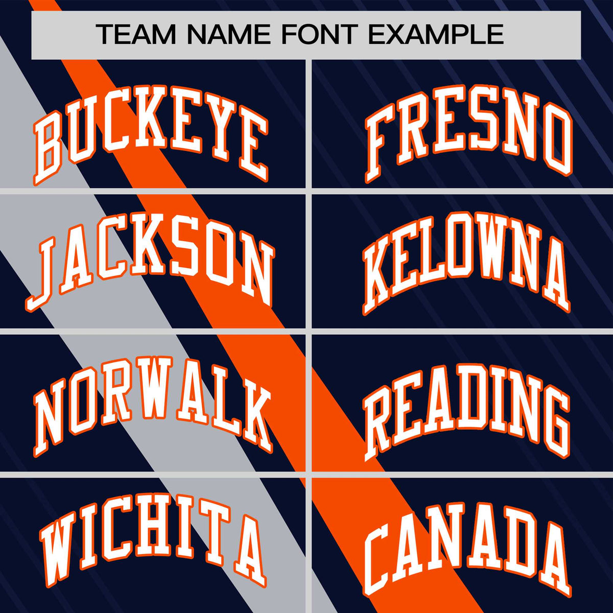 Custom Navy Orange-Gray Personalized Slash Pattern Performance T-Shirt