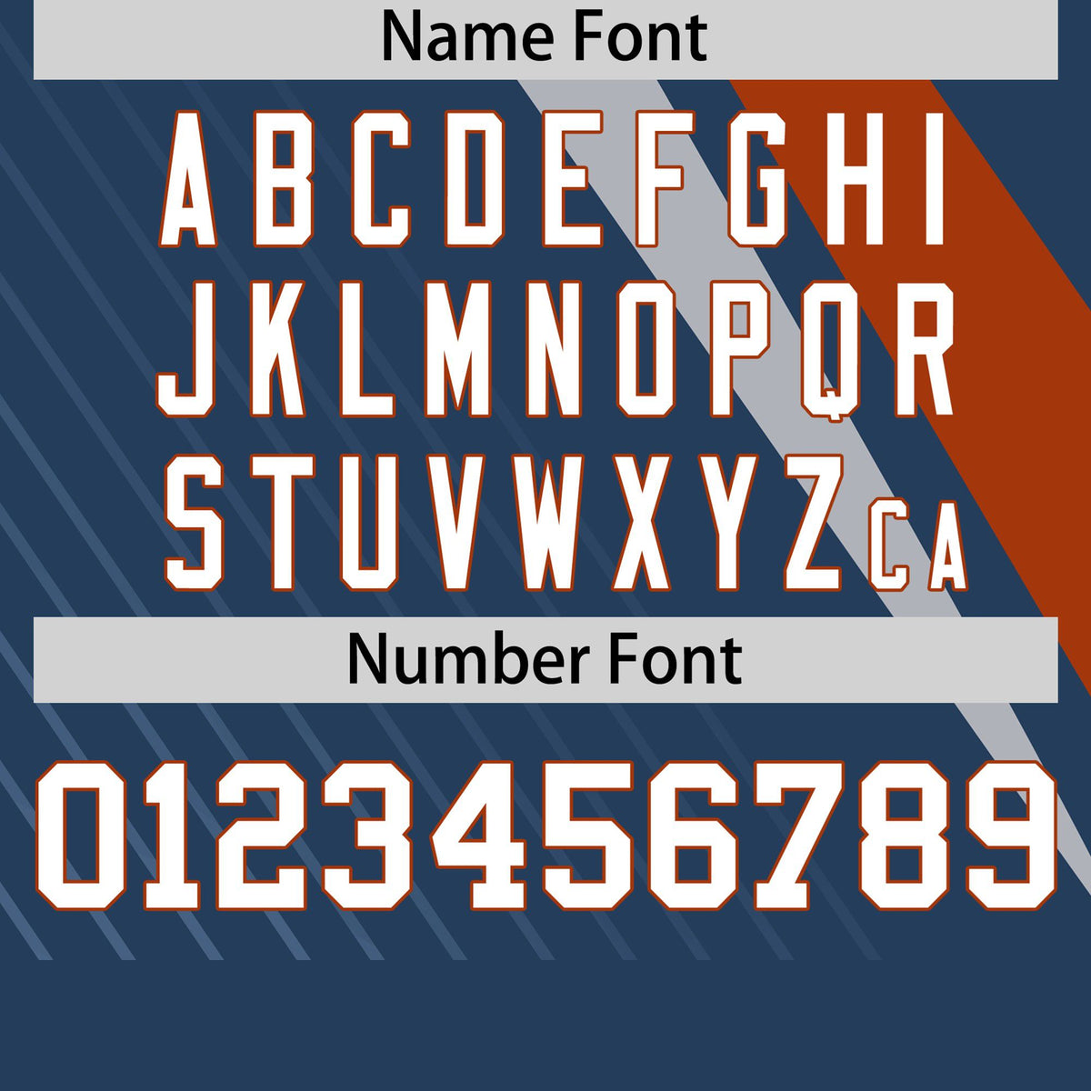 Custom Midnight Blue-Texas Orange Gray Personalized Slash Pattern Performance T-Shirt