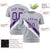 Custom Gray Purple-White Personalized Slash Pattern Performance T-Shirt