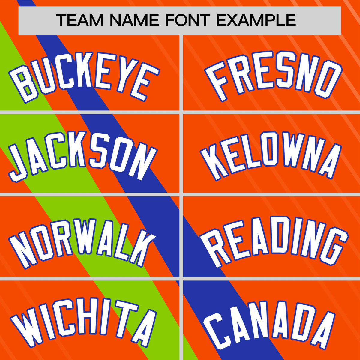 Custom Orange Royal Blue-Neon Green Personalized Slash Pattern Performance T-Shirt