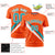 Custom Orange Aqua-White Personalized Slash Pattern Performance T-Shirt