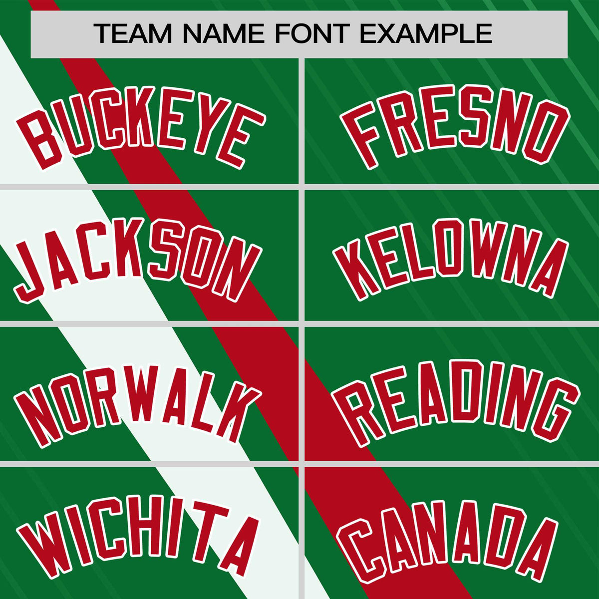 Custom Kelly Green-Red White Personalized Slash Pattern Performance T-Shirt