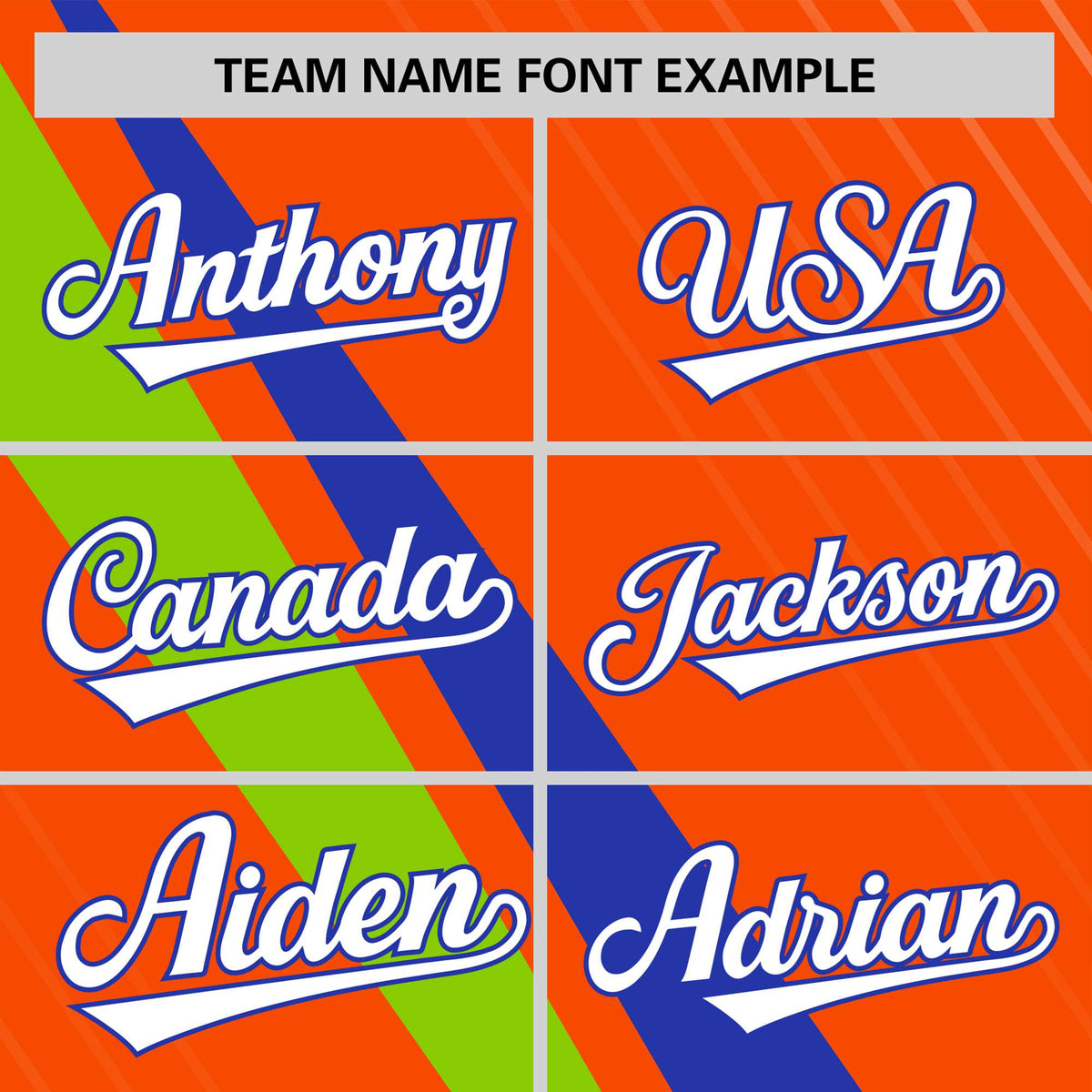 Custom Orange Royal Blue-Neon Green Personalized Slash Pattern Performance T-Shirt