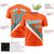 Custom Orange Aqua-White Personalized Slash Pattern Performance T-Shirt