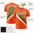 Custom Orange Kelly Green-White Personalized Slash Pattern Performance T-Shirt