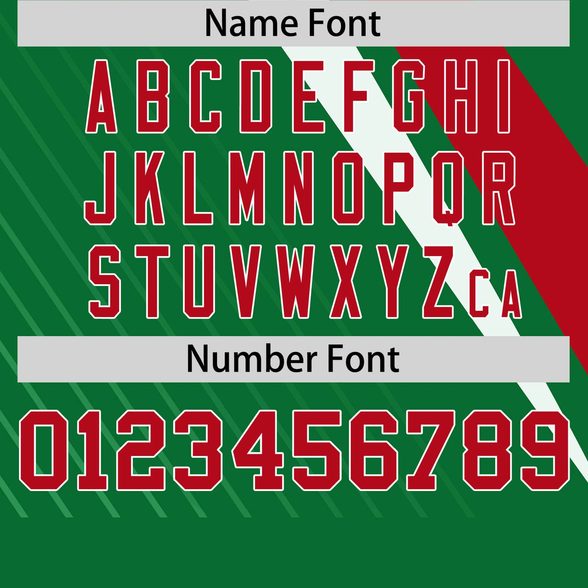 Custom Kelly Green-Red White Personalized Slash Pattern Performance T-Shirt