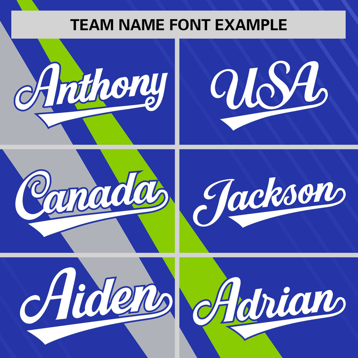 Custom Royal Blue-Neon Green Gray Personalized Slash Pattern Performance T-Shirt