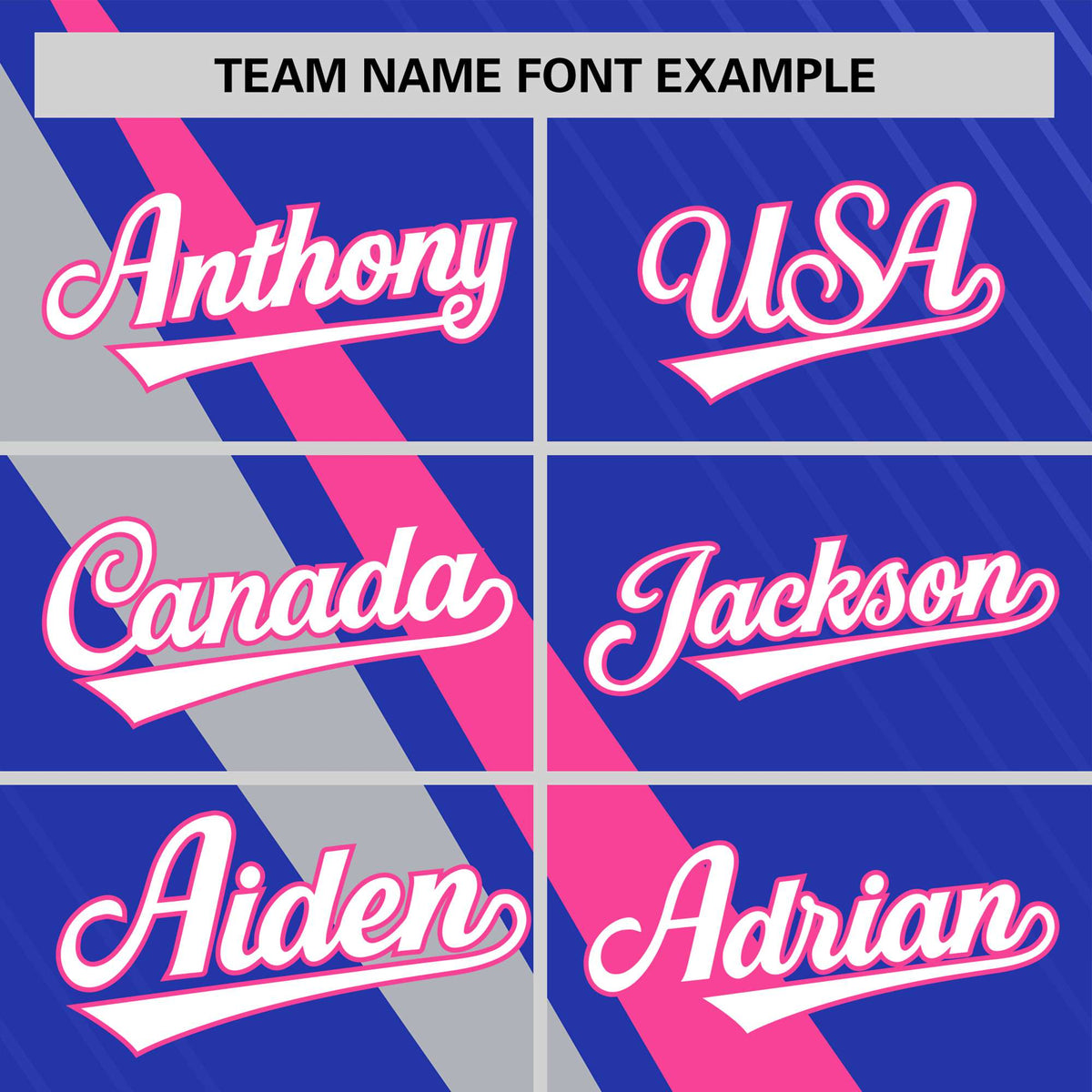 Custom Royal Blue-Pink Gray Personalized Slash Pattern Performance T-Shirt