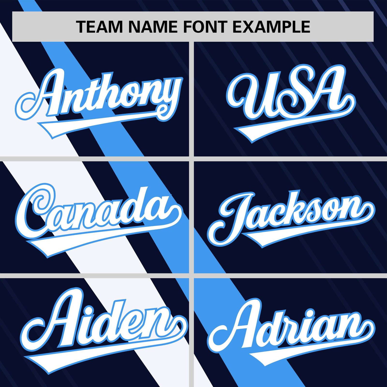 Custom Navy Powder Blue-White Personalized Slash Pattern Performance T-Shirt