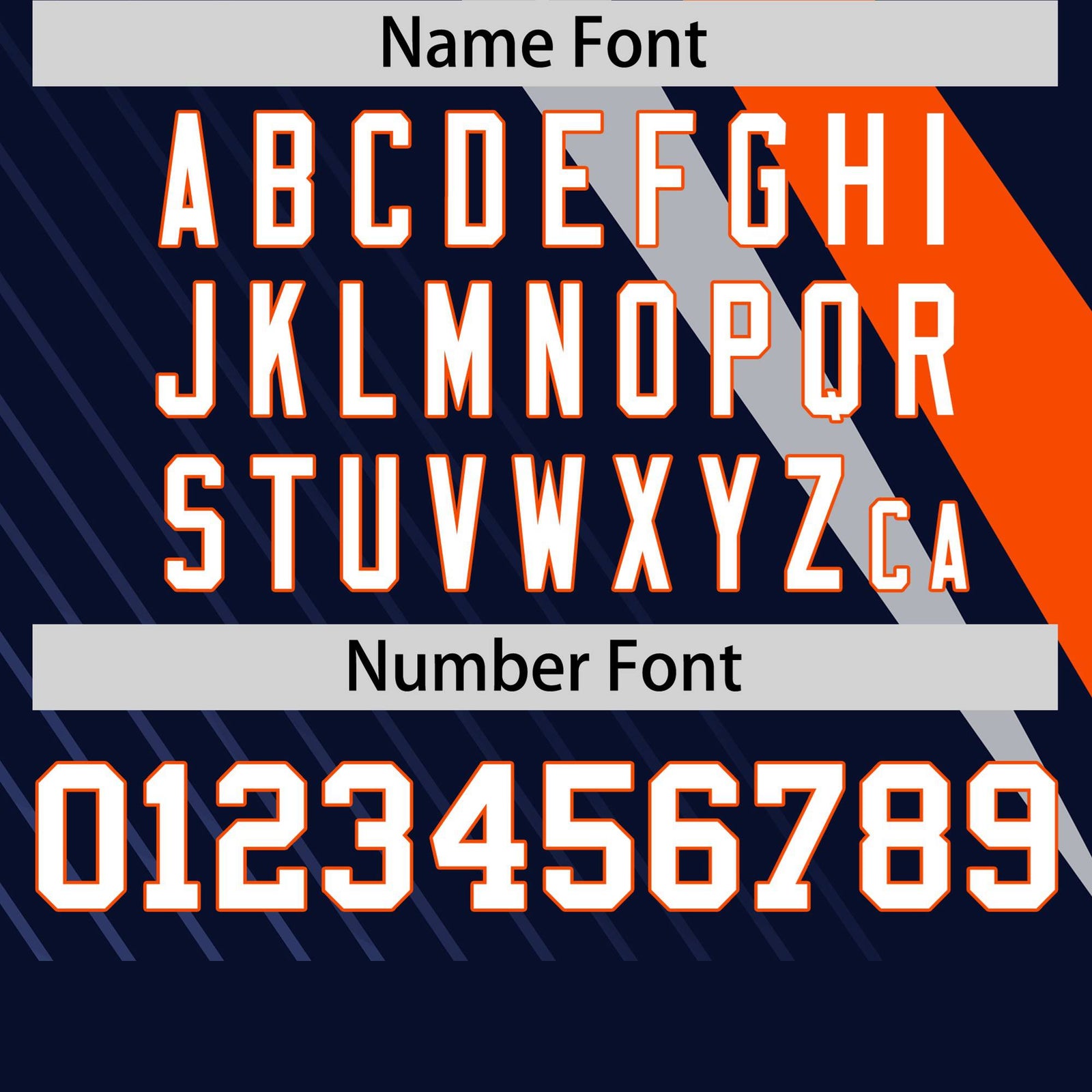 Custom Navy Orange-Gray Personalized Slash Pattern Performance T-Shirt