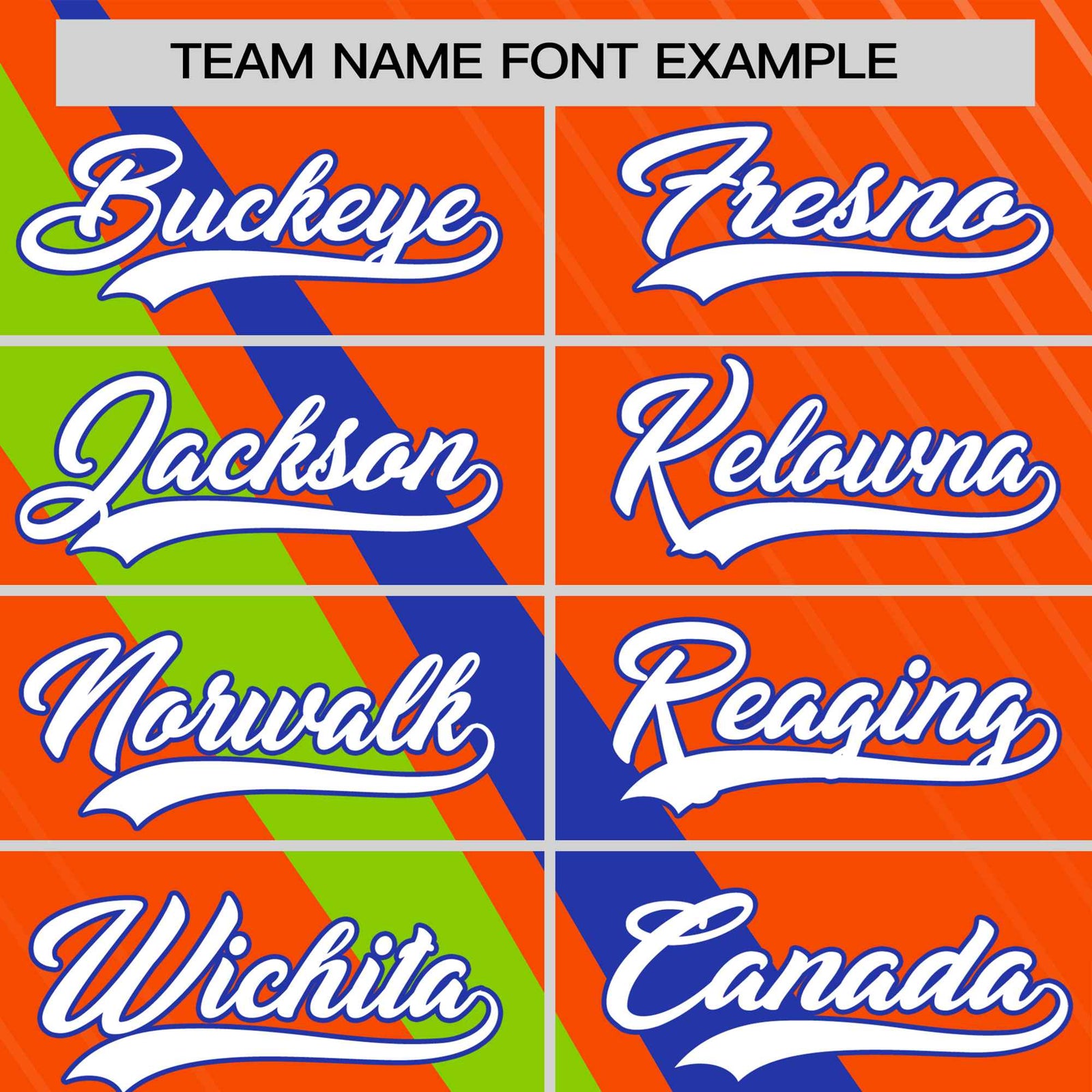 Custom Orange Royal Blue-Neon Green Personalized Slash Pattern Performance T-Shirt