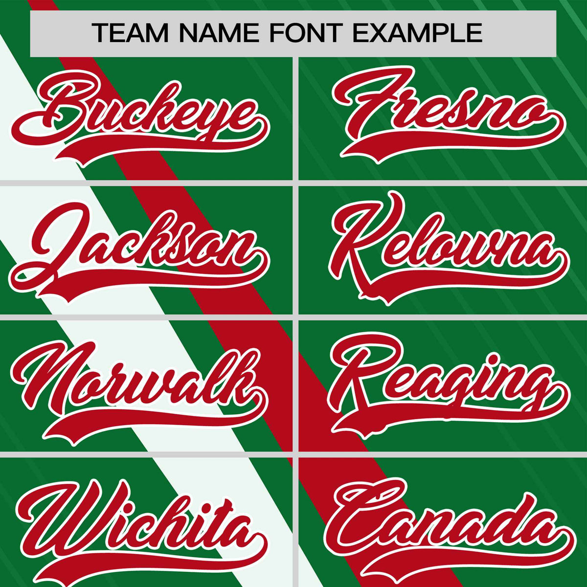 Custom Kelly Green-Red White Personalized Slash Pattern Performance T-Shirt