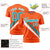 Custom Orange Aqua-White Personalized Slash Pattern Performance T-Shirt