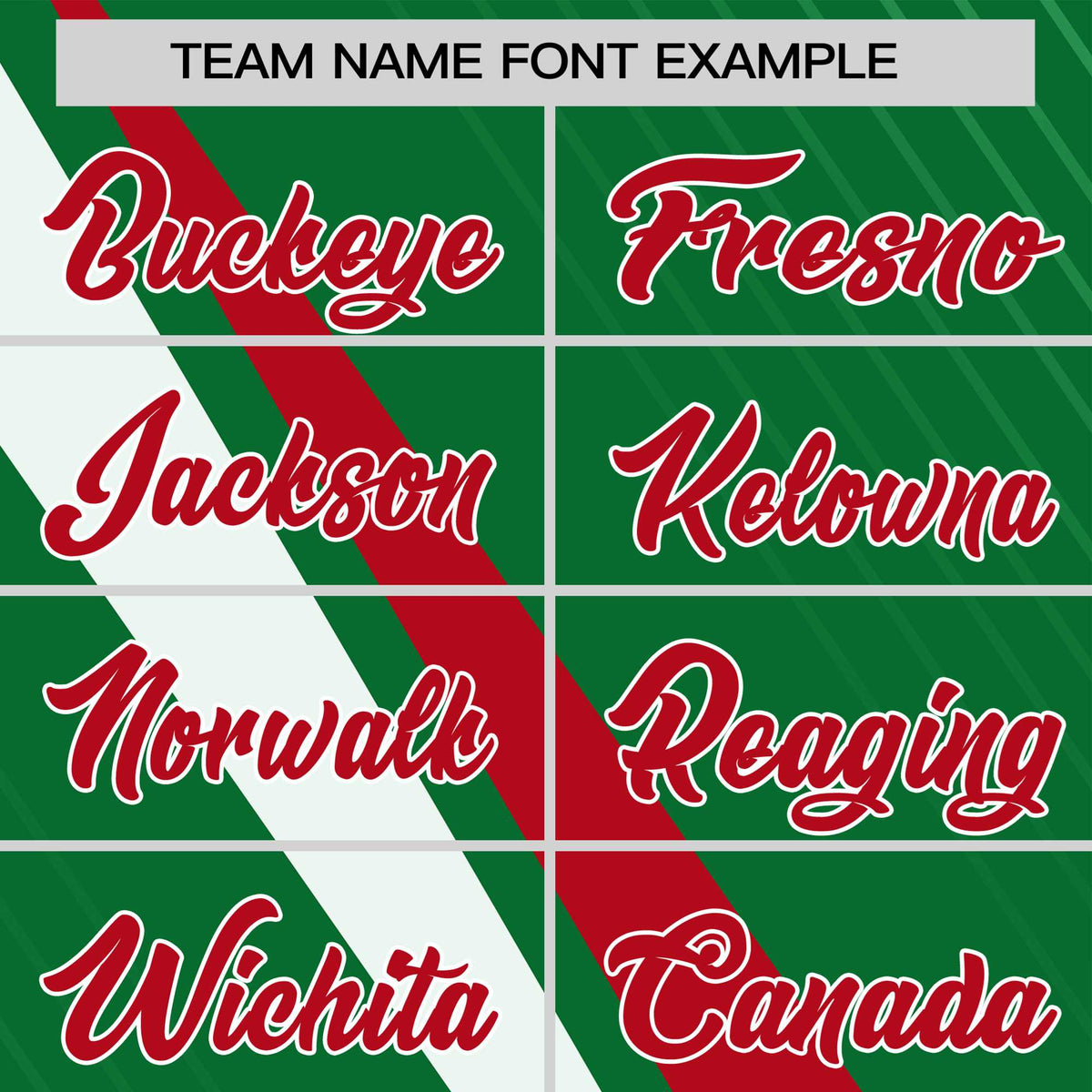 Custom Kelly Green-Red White Personalized Slash Pattern Performance T-Shirt