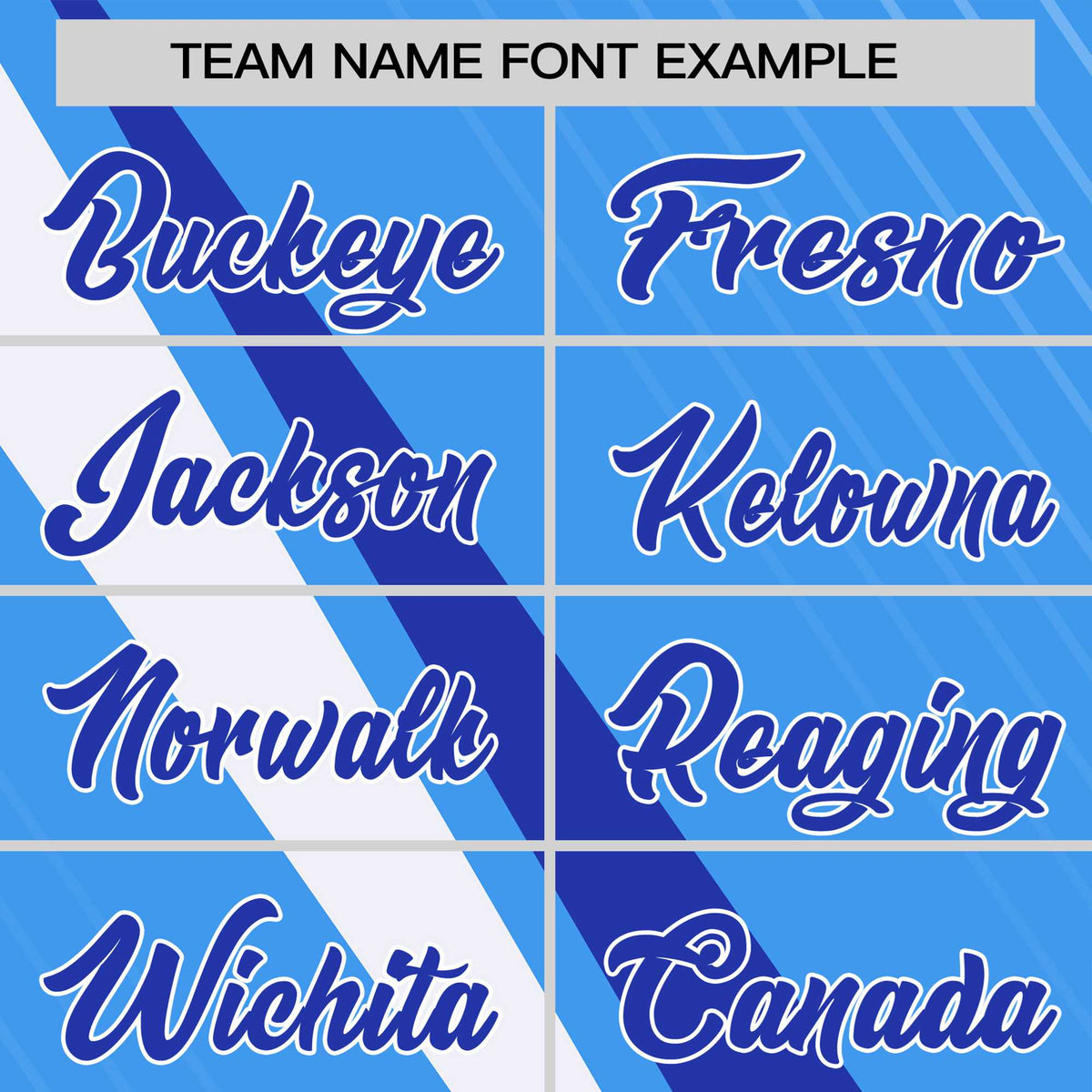 Custom Powder Blue-Royal Blue White Personalized Slash Pattern Performance T-Shirt