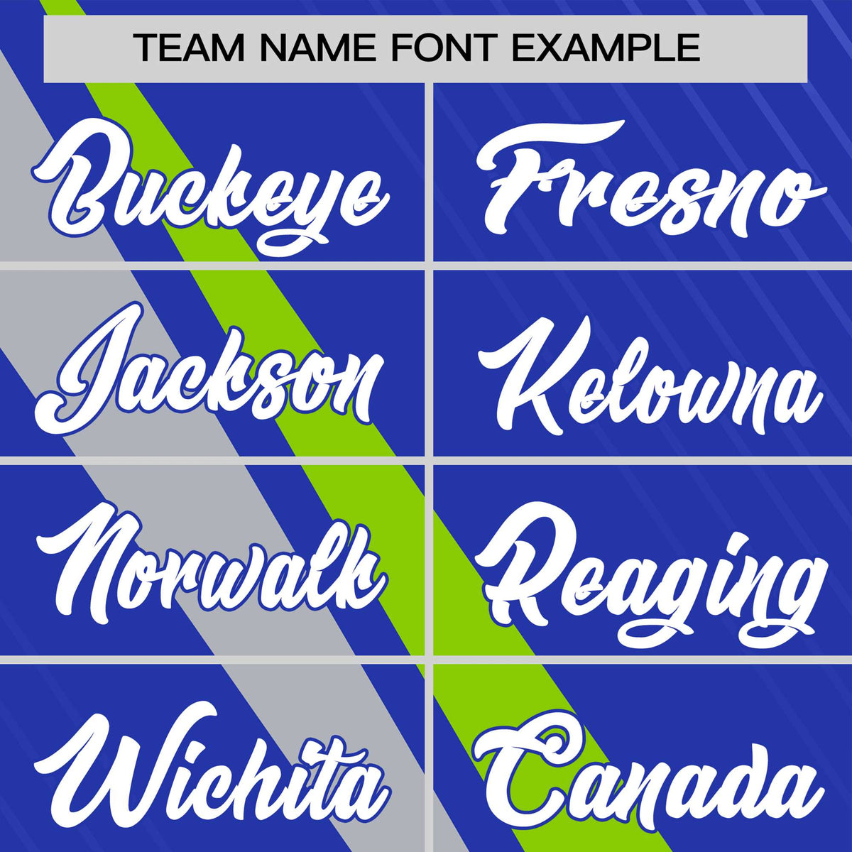 Custom Royal Blue-Neon Green Gray Personalized Slash Pattern Performance T-Shirt