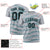 Custom Gray Aqua Personalized Slanting Line Graffiti Pattern Performance T-Shirt