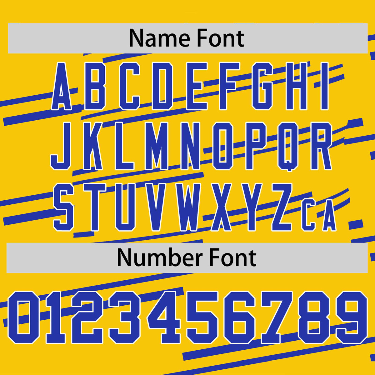 Custom Gold Royal Blue Personalized Slanting Line Graffiti Pattern Performance T-Shirt