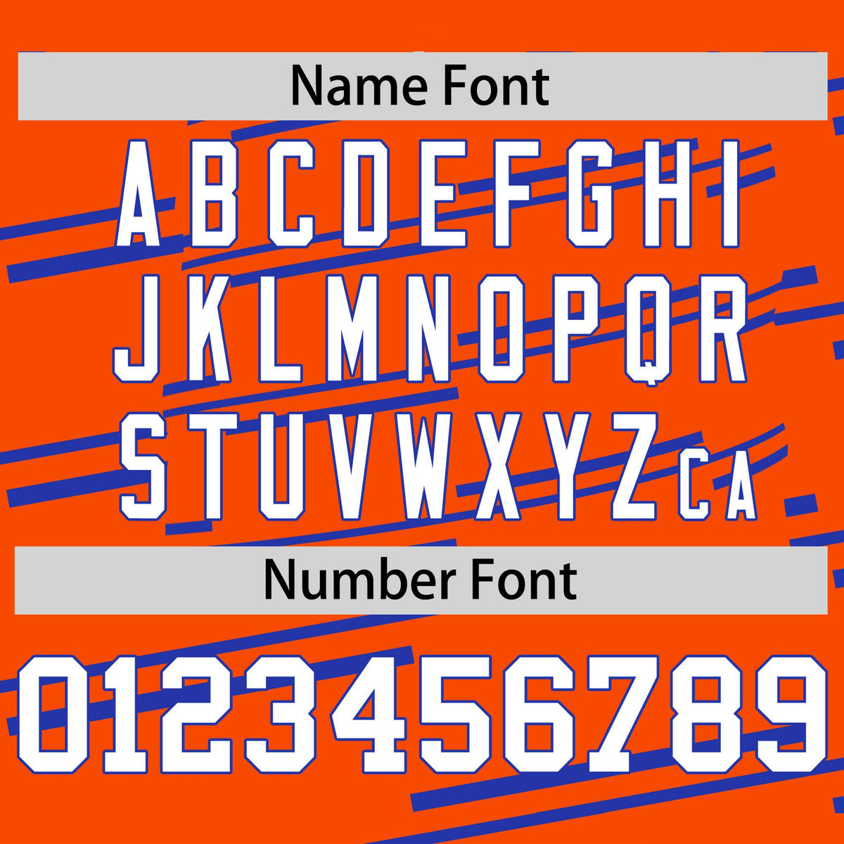 Custom Orange Royal Blue Personalized Slanting Line Graffiti Pattern Performance T-Shirt