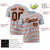 Custom Gray Orange Personalized Slanting Line Graffiti Pattern Performance T-Shirt