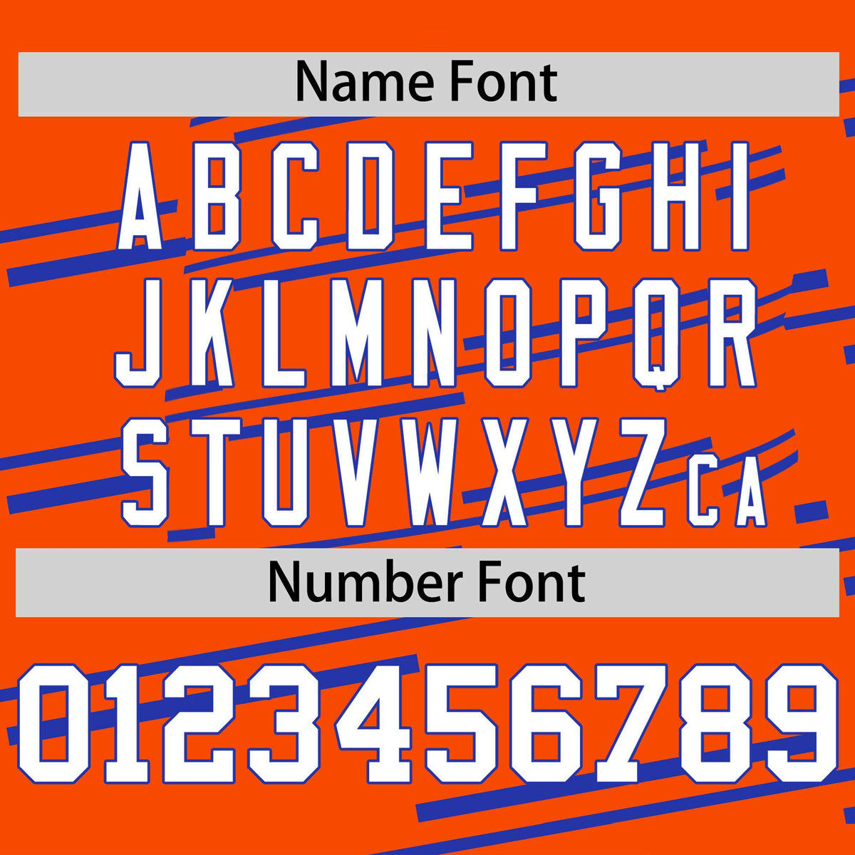 Custom Orange Royal Blue Personalized Slanting Line Graffiti Pattern Performance T-Shirt