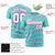 Custom Bright Green Pink Personalized Slanting Line Graffiti Pattern Performance T-Shirt