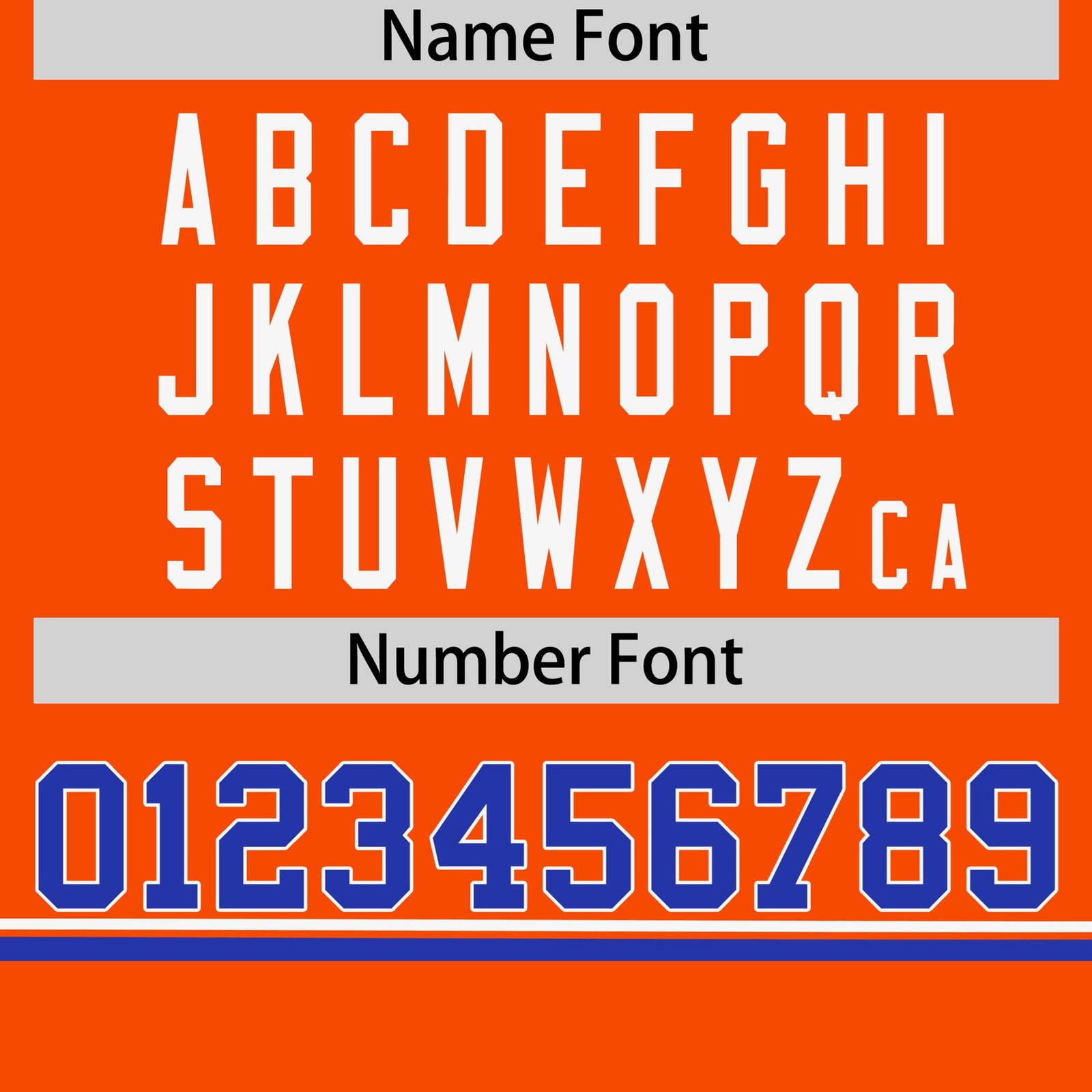 Custom Orange White-Royal Blue Crew neck Color Block Design Performance T-Shirt