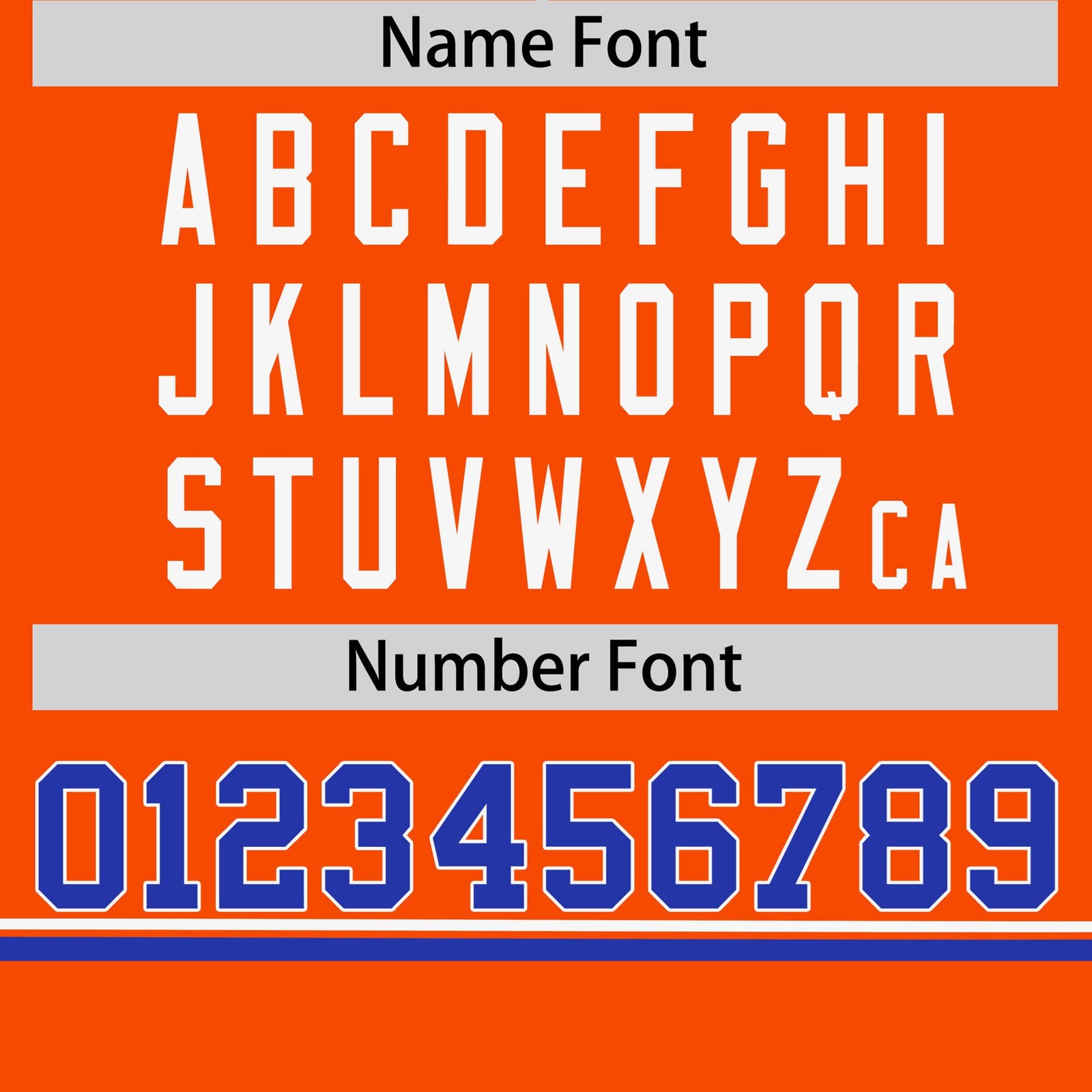 Custom Orange White-Royal Blue Crew neck Color Block Design Performance T-Shirt