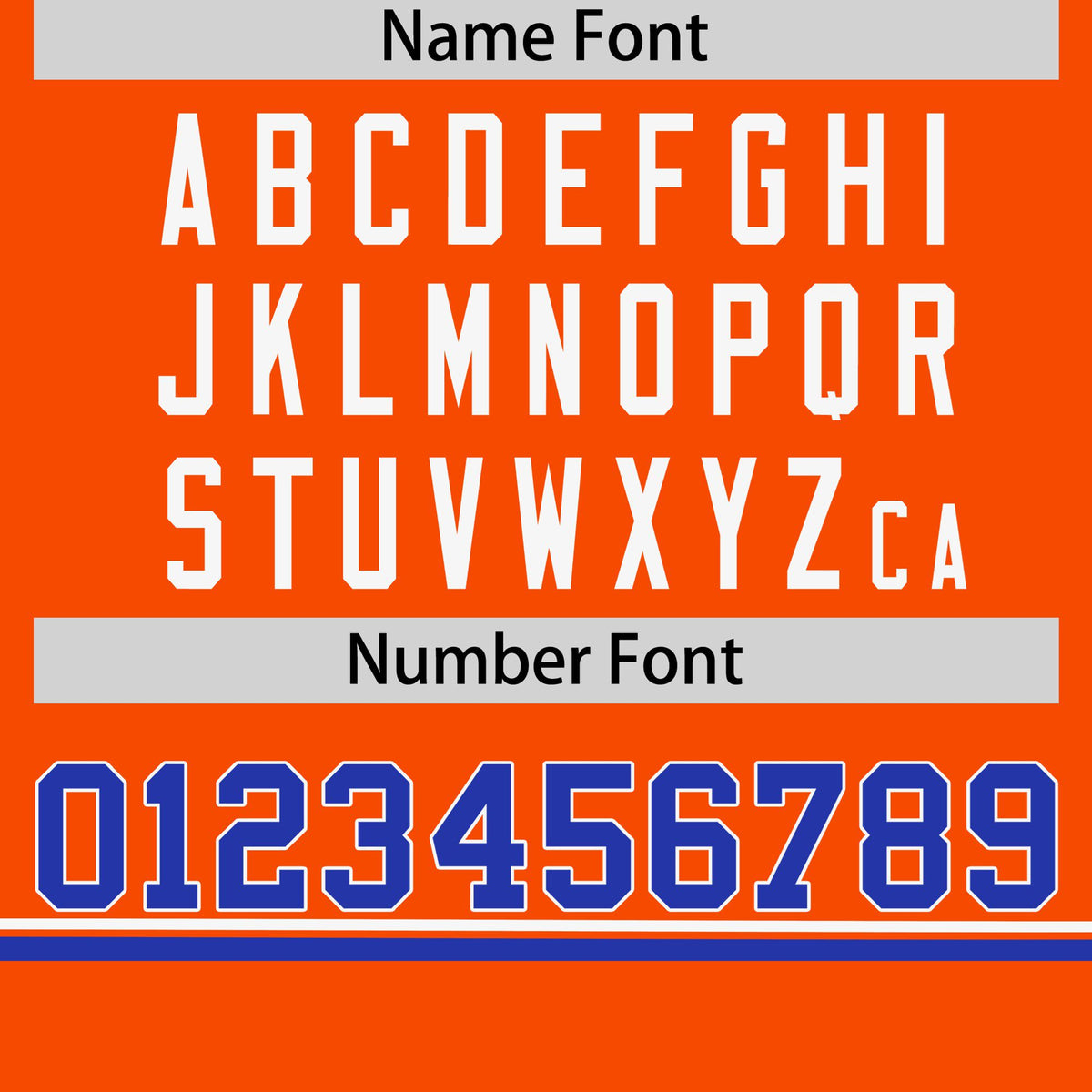 Custom Orange White-Royal Blue Crew neck Color Block Design Performance T-Shirt