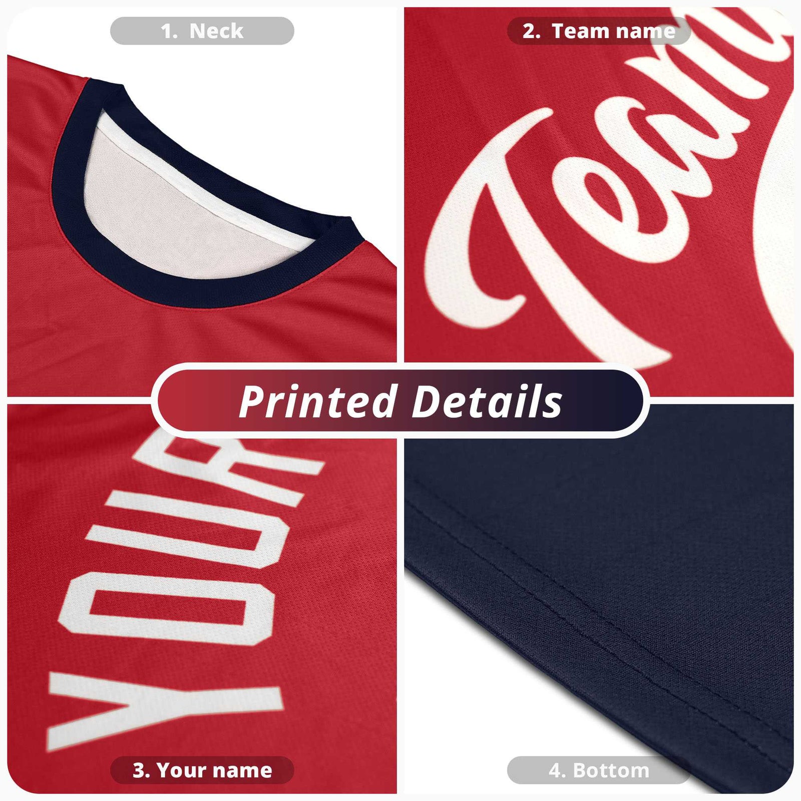 Custom Light Blue White-Navy Crew neck Color Block Design Performance T-Shirt