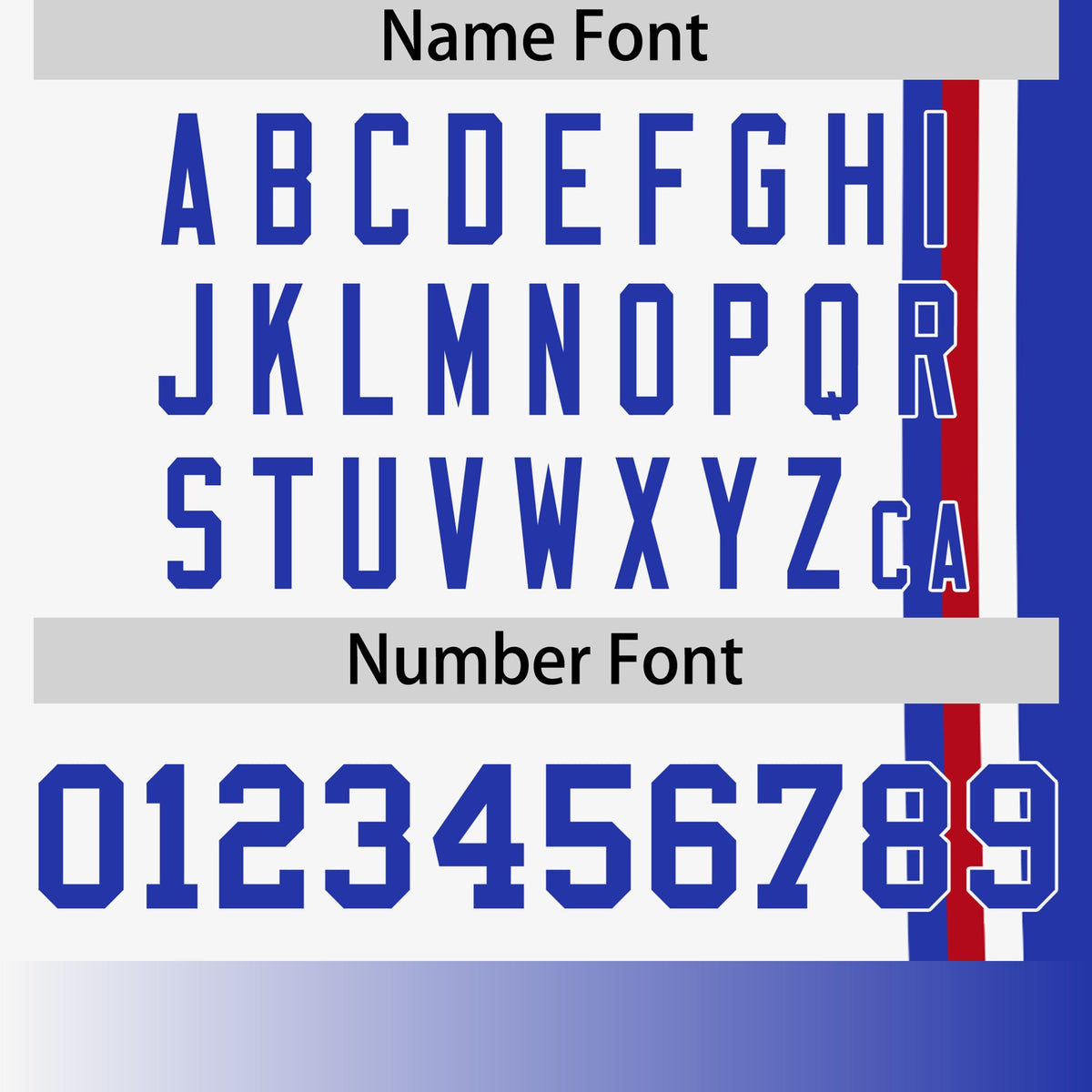 Custom White Royal Blue-Red Crew neck Color Contrast Design T-Shirts