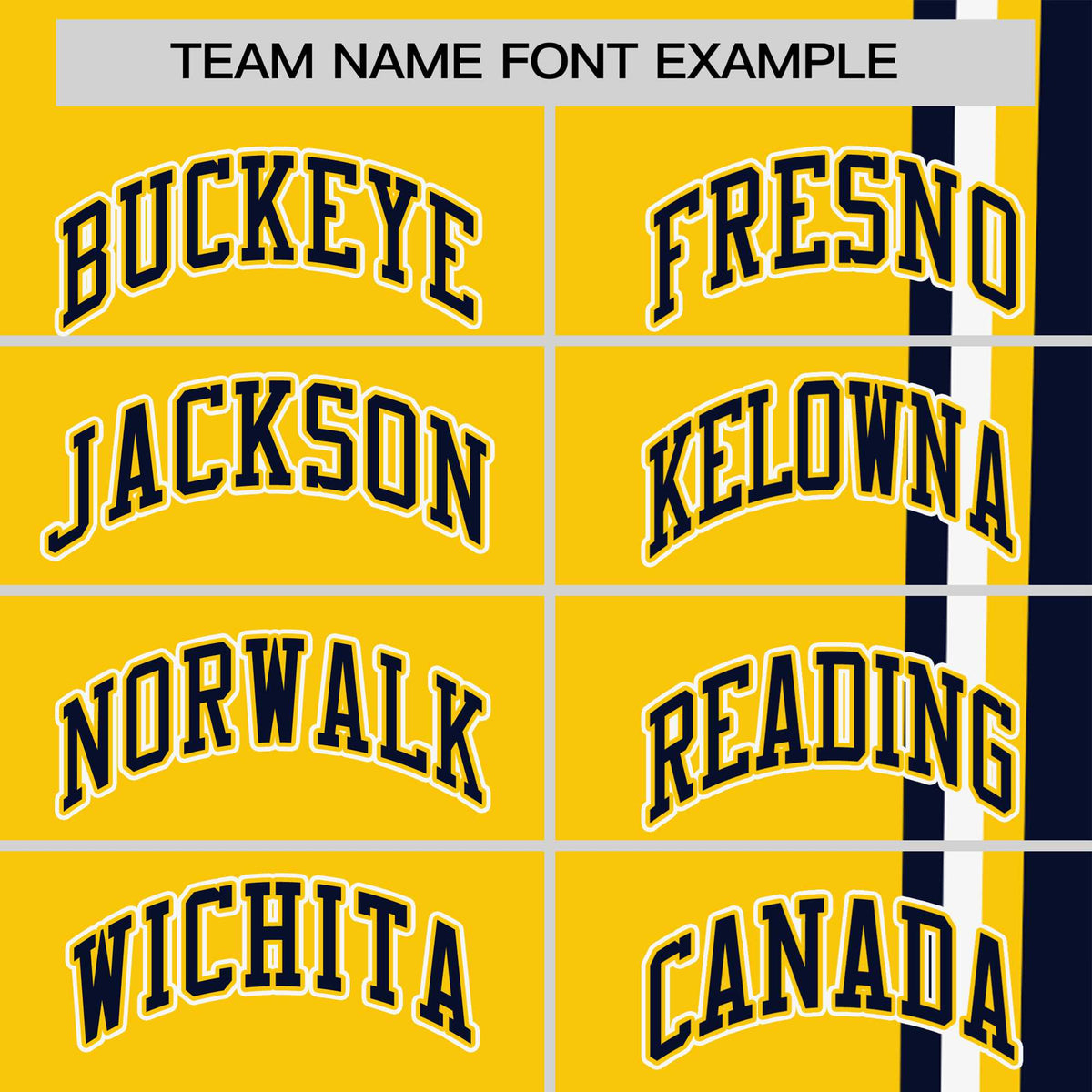 Custom Gold-01 Navy-White Crew neck Color Contrast Design T-Shirts