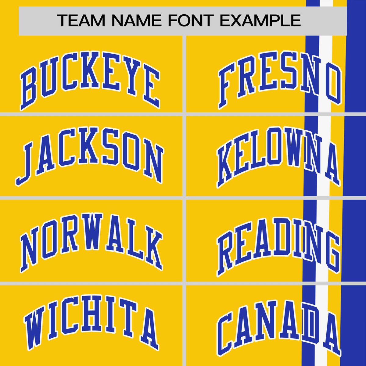 Custom Gold-01 Royal Blue-White Crew neck Color Contrast Design T-Shirts