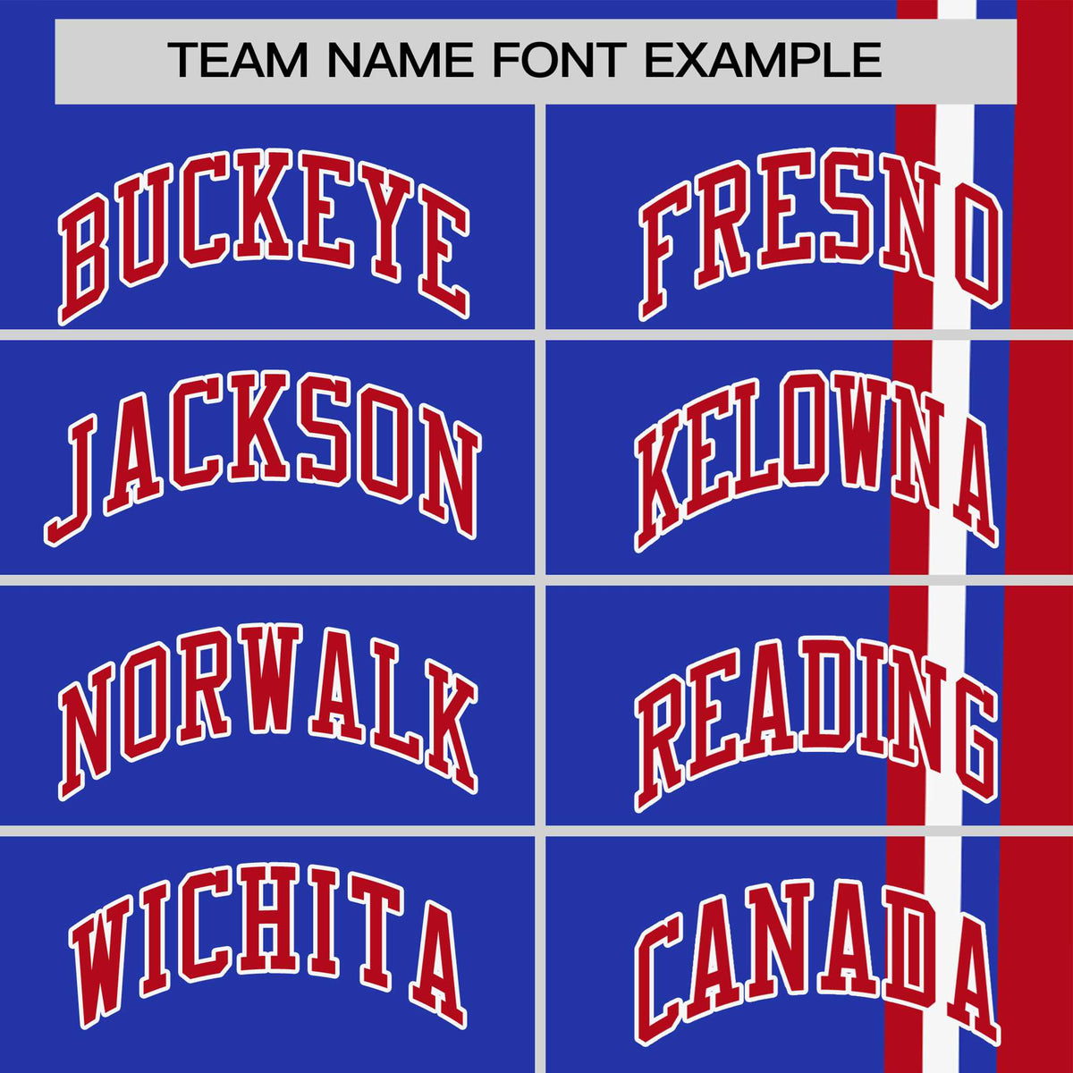 Custom Royal Blue Red-White Crew neck Color Contrast Design T-Shirts