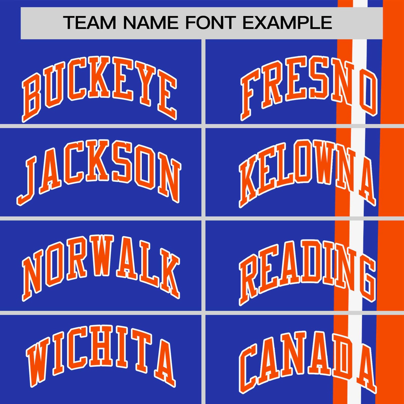 Custom Royal Blue Orange-White Crew neck Color Contrast Design T-Shirts