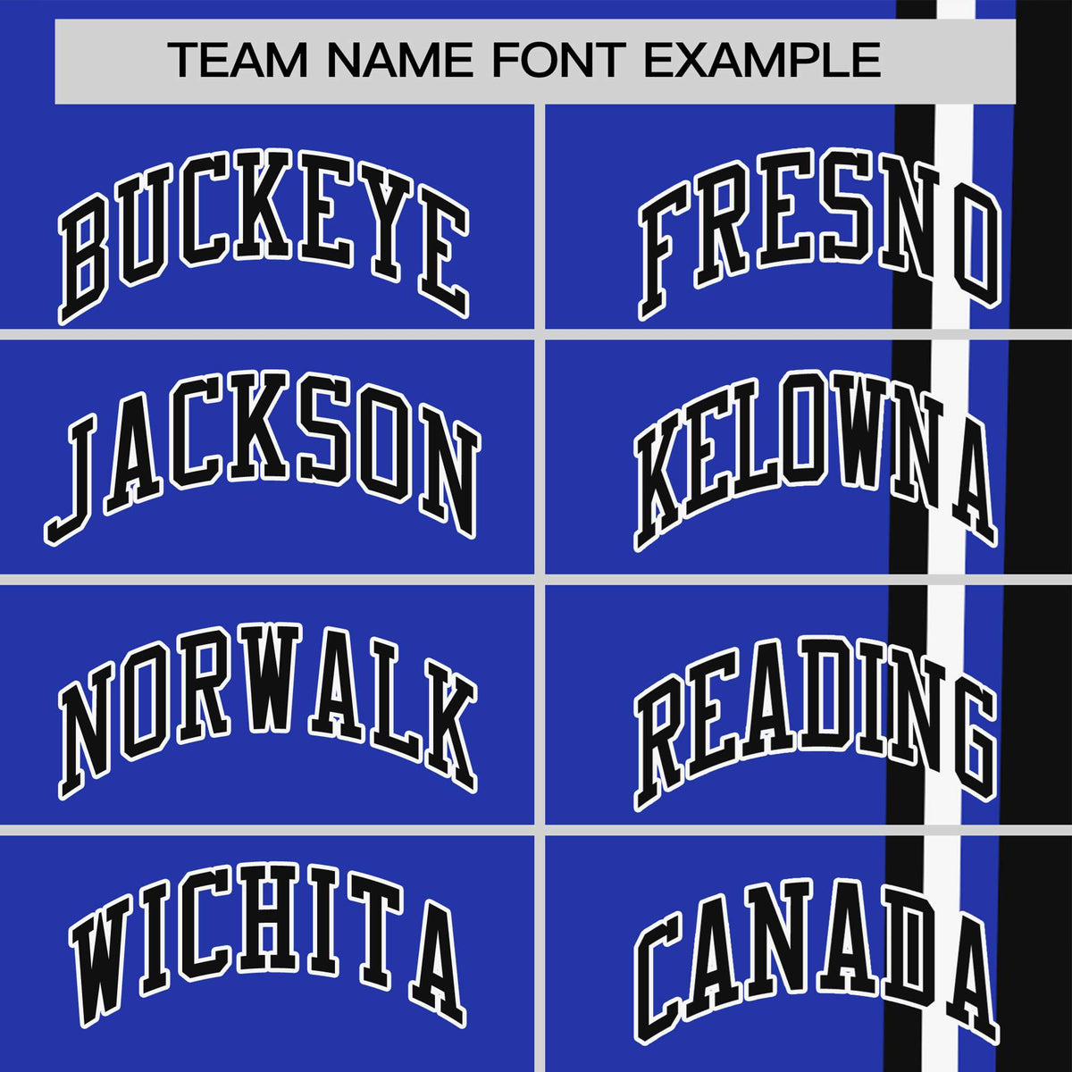 Custom Royal Blue Black-White Crew neck Color Contrast Design T-Shirts