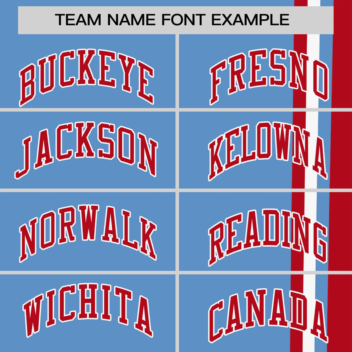 Custom Powder Blue Red-White Crew neck Color Contrast Design T-Shirts