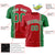 Custom Red Kelly Green-White Crew neck Color Contrast Design T-Shirts