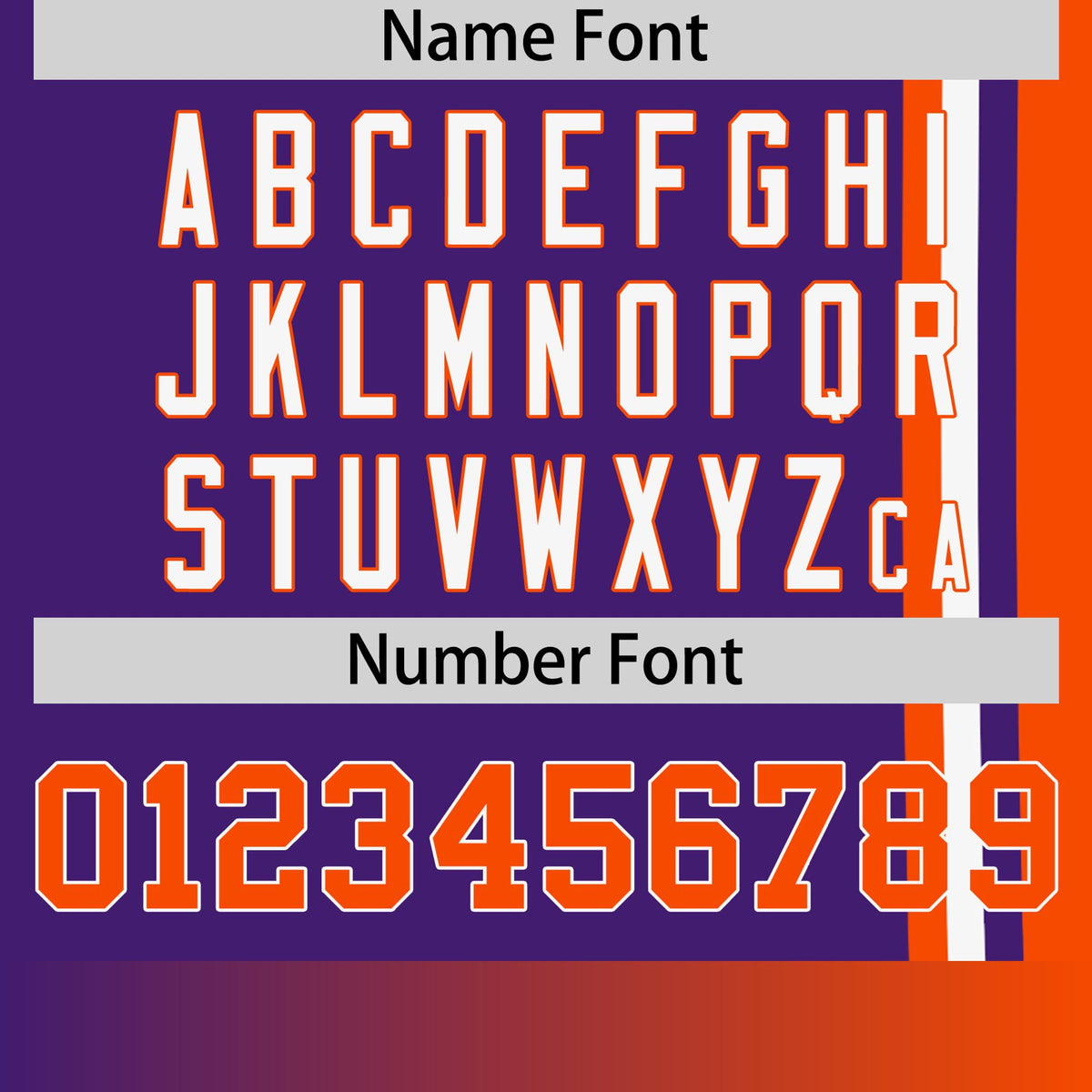 Custom Purple Orange-White Crew neck Color Contrast Design T-Shirts