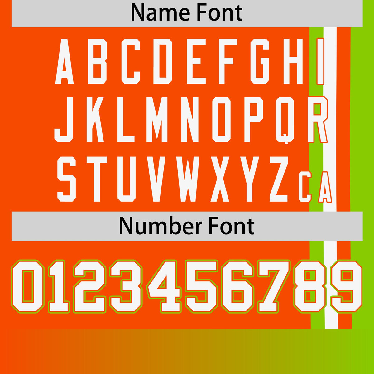 Custom Orange Neon Green-White Crew neck Color Contrast Design T-Shirts