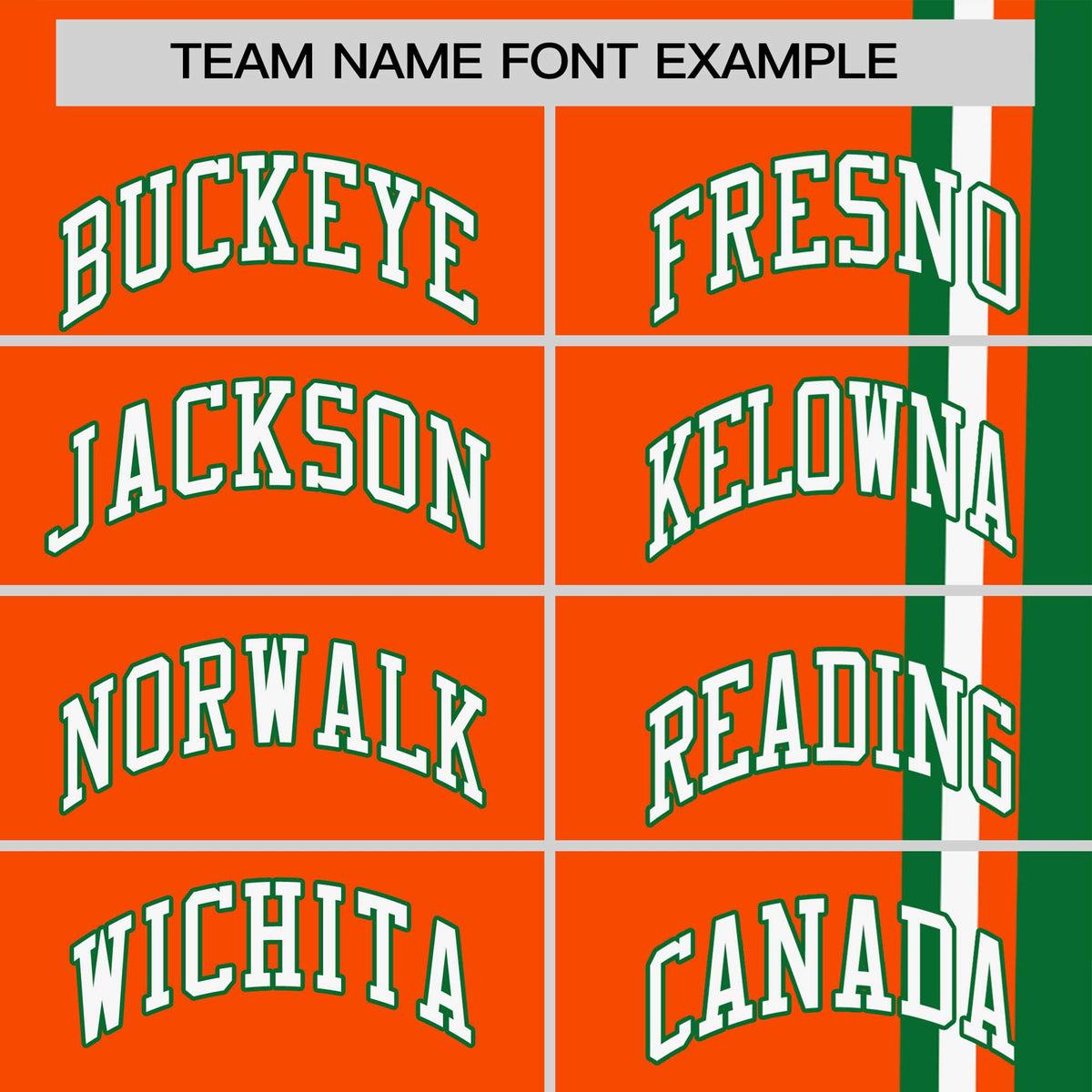 Custom Orange Kelly Green-White Crew neck Color Contrast Design T-Shirts