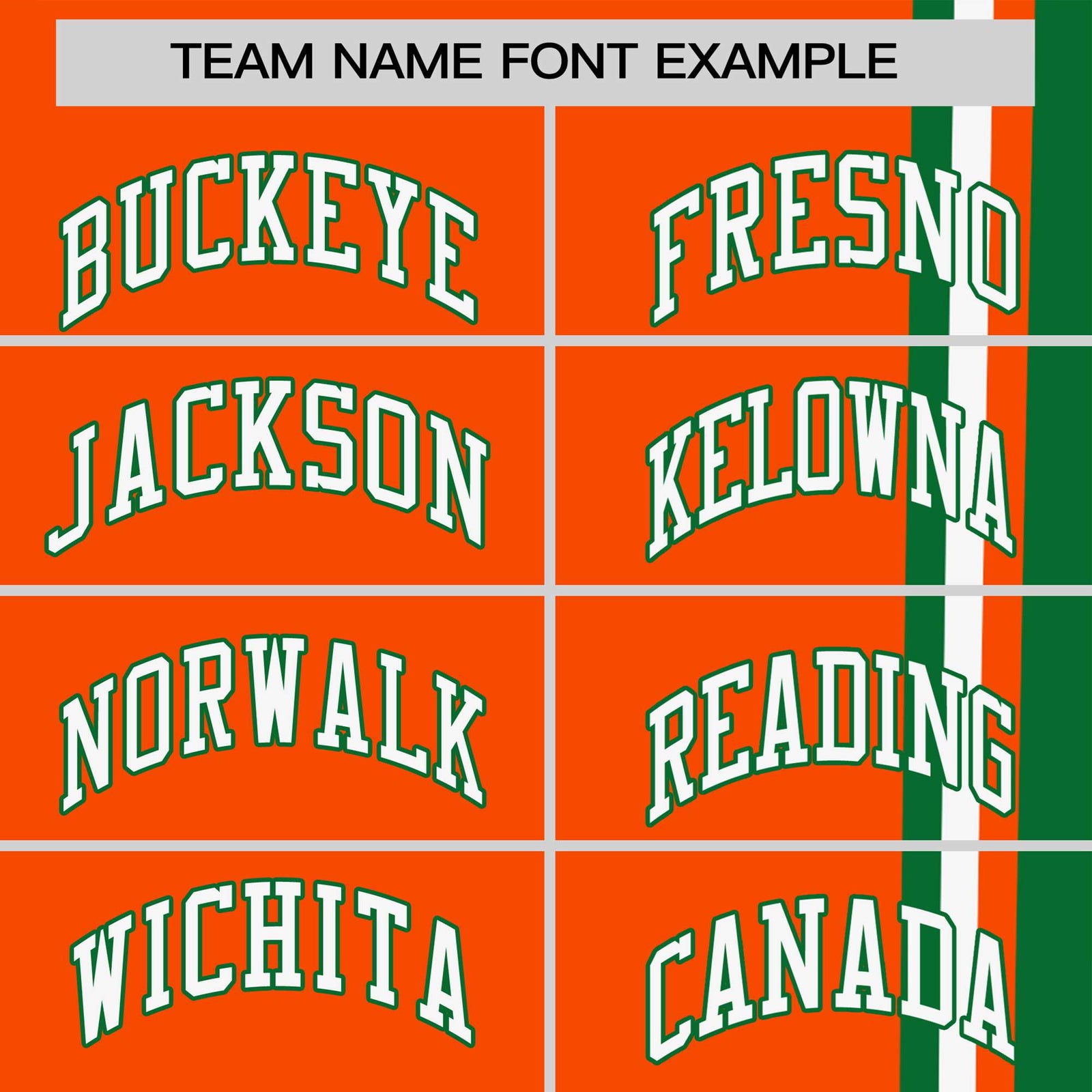 Custom Orange Kelly Green-White Crew neck Color Contrast Design T-Shirts