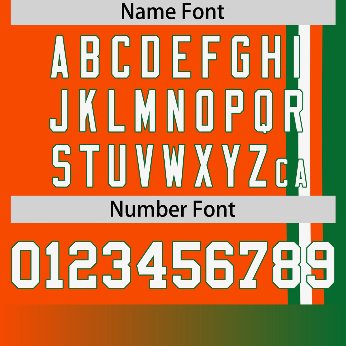 Custom Orange Kelly Green-White Crew neck Color Contrast Design T-Shirts