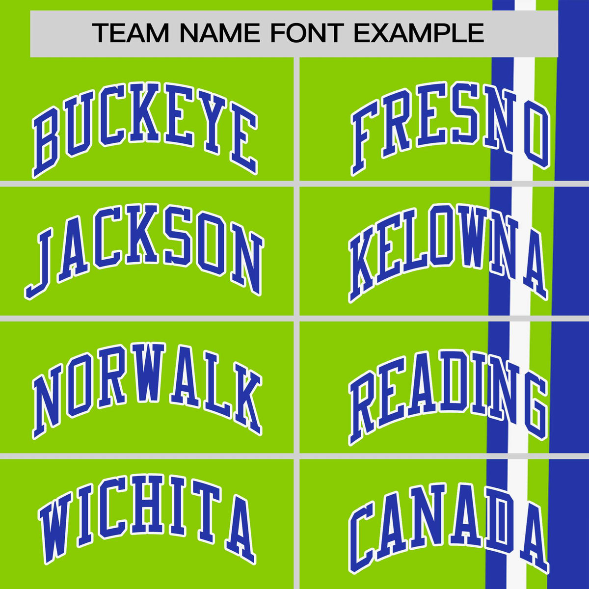 Custom Neon Green Royal Blue-White Crew neck Color Contrast Design T-Shirts