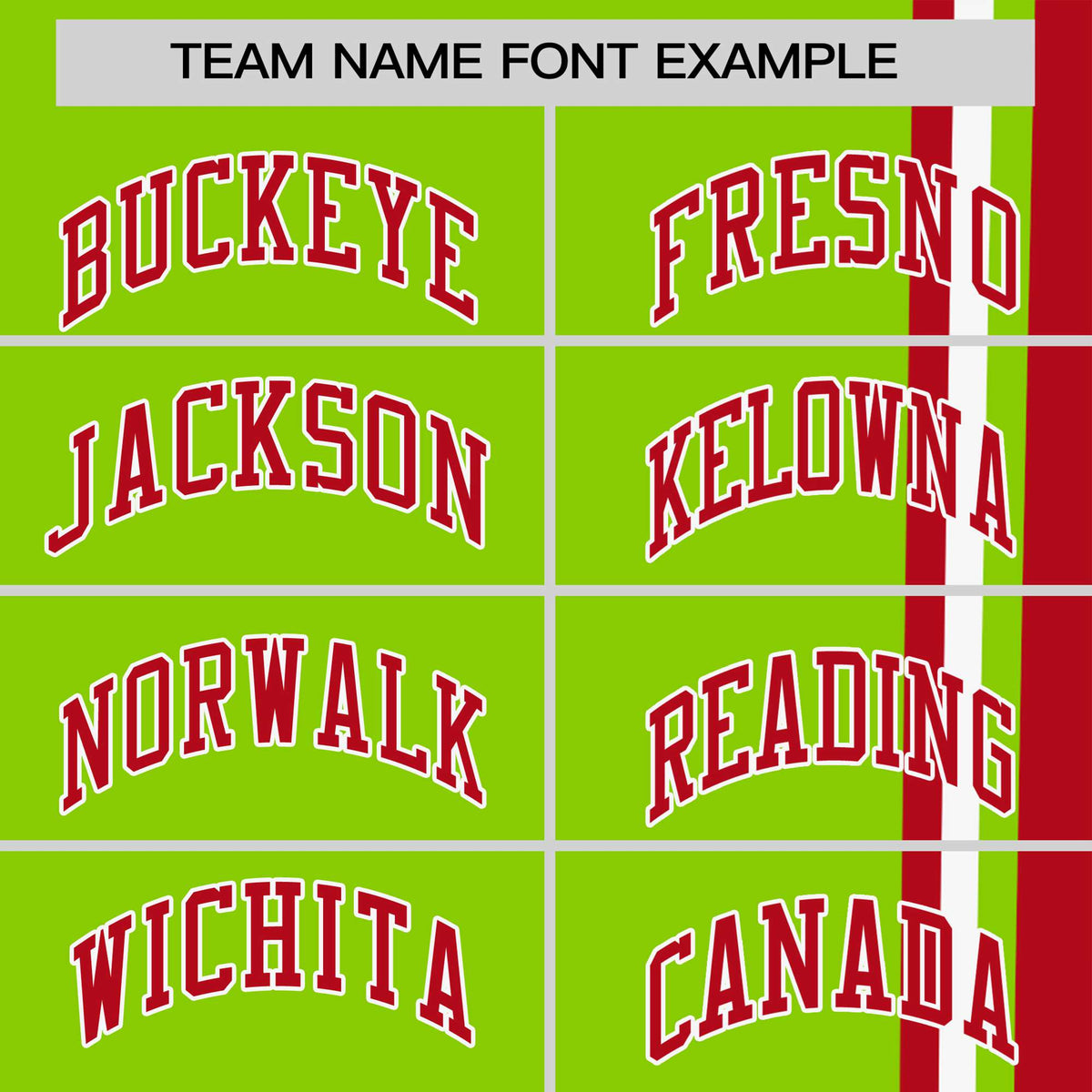 Custom Neon Green Red-White Crew neck Color Contrast Design T-Shirts