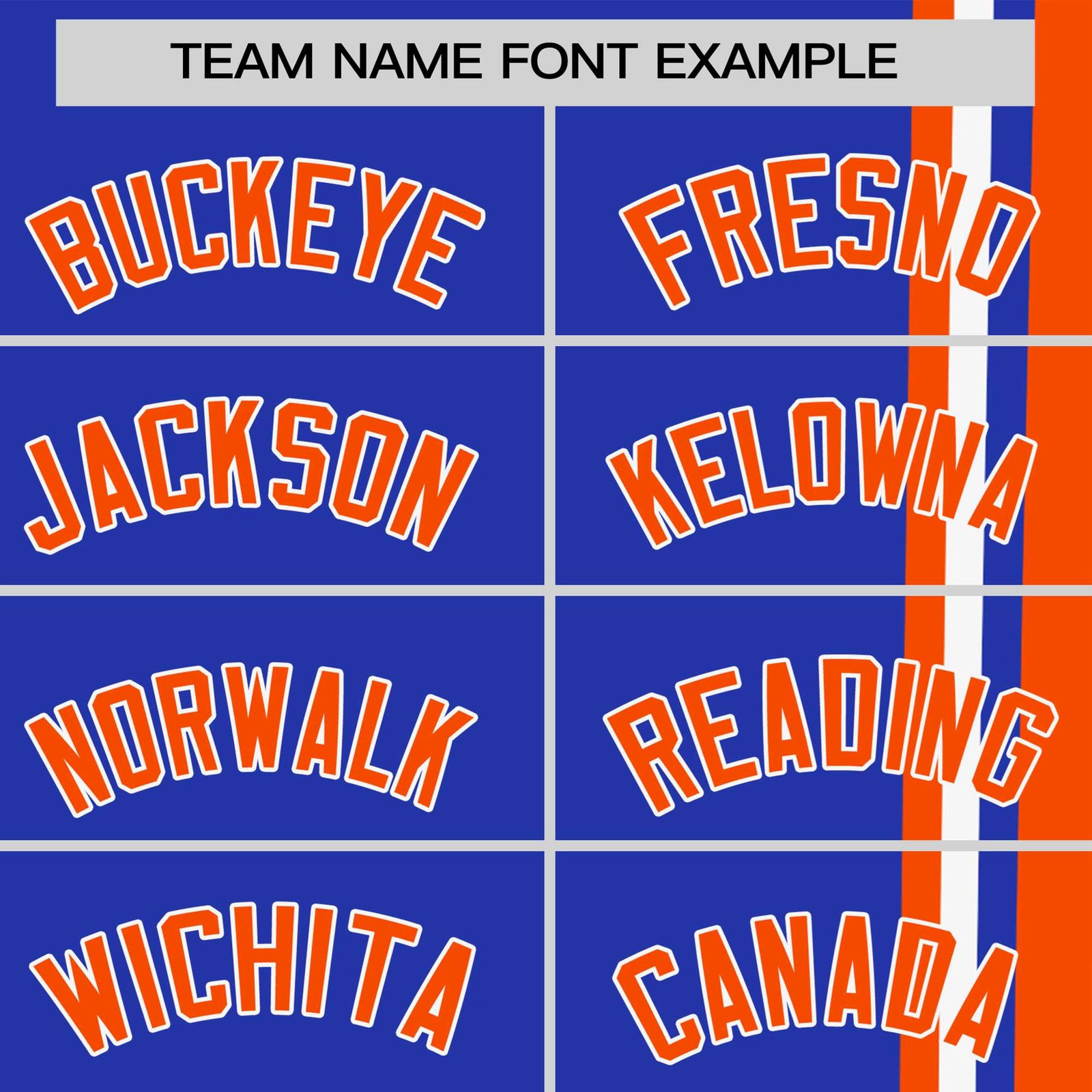 Custom Royal Blue Orange-White Crew neck Color Contrast Design T-Shirts