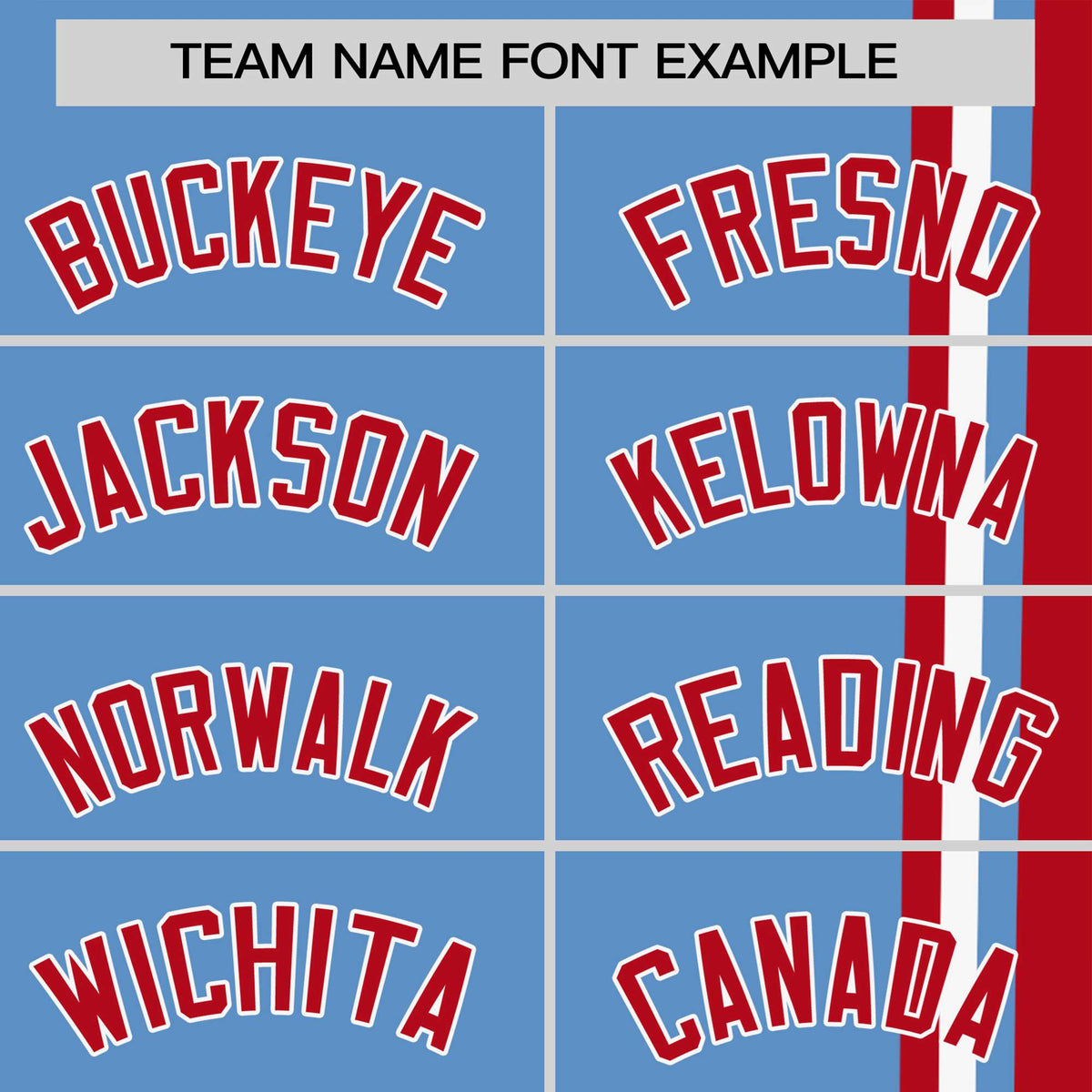 Custom Powder Blue Red-White Crew neck Color Contrast Design T-Shirts