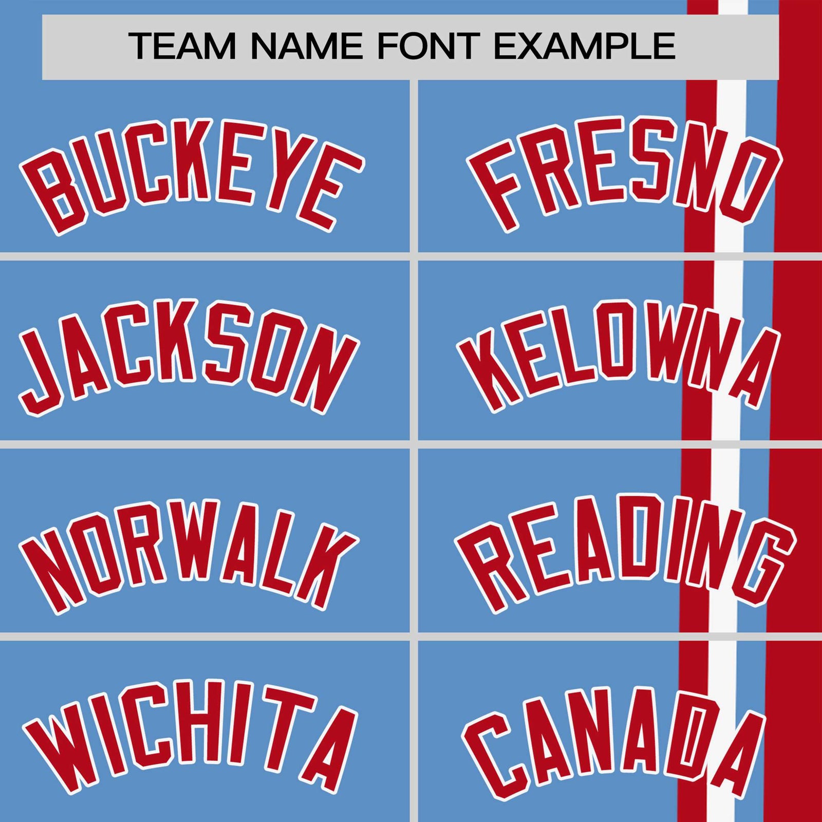Custom Powder Blue Red-White Crew neck Color Contrast Design T-Shirts