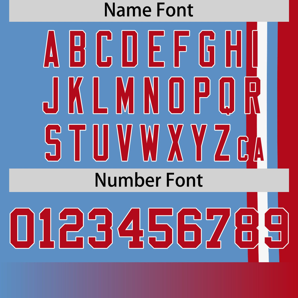 Custom Powder Blue Red-White Crew neck Color Contrast Design T-Shirts
